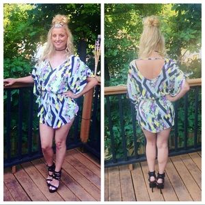 Brand new boutique flower power romper